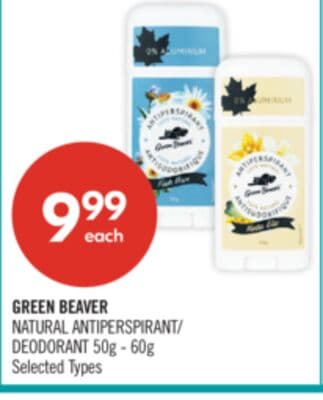 GREEN BEAVER NATURAL ANTIPERSPIRANT/ DEODORANT