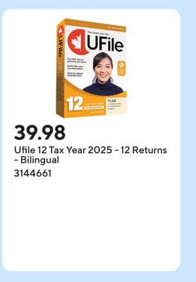 Ufile 12 Tax Year 2025 - 12 Returns - Bilingual