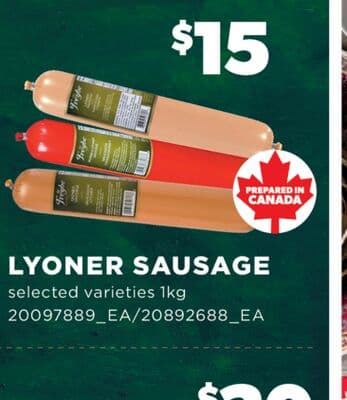 LYONER SAUSAGE, 1kg