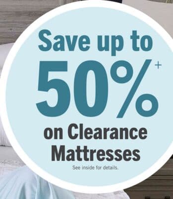 Save up to 50%+ on Clearance Mattresses