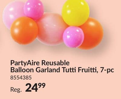 PartyAire Reusable Balloon Garland Tutti Fruitti, 7 - pc