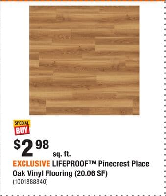 EXCLUSIVE LIFEPROOF™ Pinecrest Place Oak Vinyl Flooring (20.06 SF)