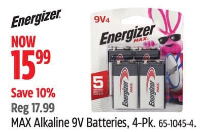 Energizer MAX Alkaline 9V Batteries