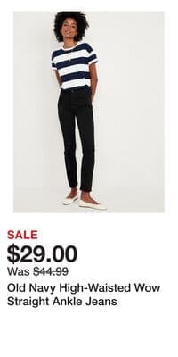 Old Navy High-Waisted Wow Straight Ankle Jeans