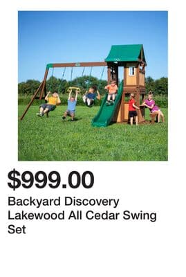 Backyard Discovery Lakewood All Cedar Swing Set