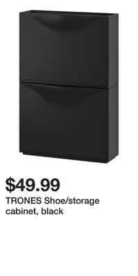 TRONES Shoe/storage cabinet, black