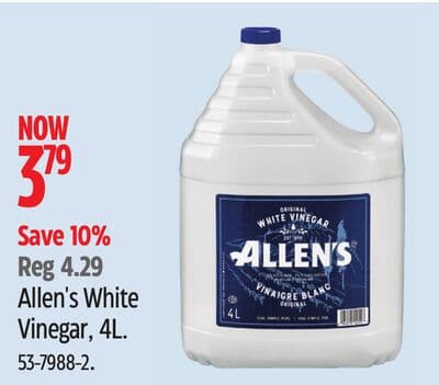 Allen's White Vinegar, 4L.