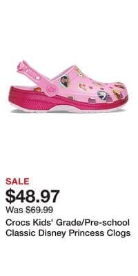 Crocs Kids' Grade/Pre-school Classic Disney Princess Clogs