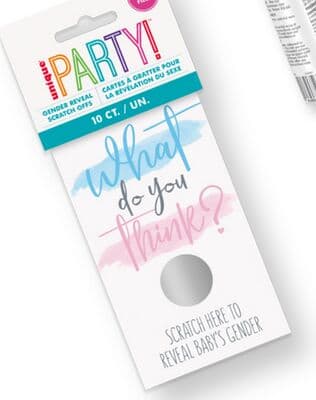 "What Do You Think? Scratch Off Reveal Game for a Girl, Pink, for Gender Reveal