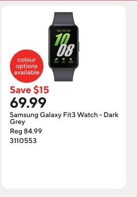 Samsung Galaxy Fit3 Watch - Dark Grey