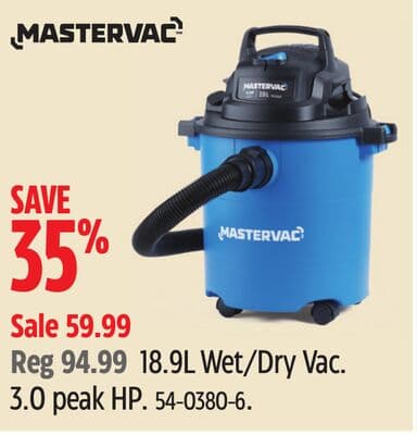 Mastervac 18.9L Wet/Dry Vac