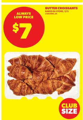 BUTTER CROISSANTS, 12' S