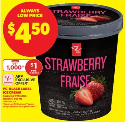 PC® BLACK LABEL ICE CREAM, 500 ML
