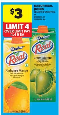 DABUR REAL JUICES, 1 L