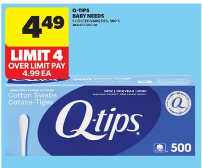 Q-TIPS BABY NEEDS, 500'S
