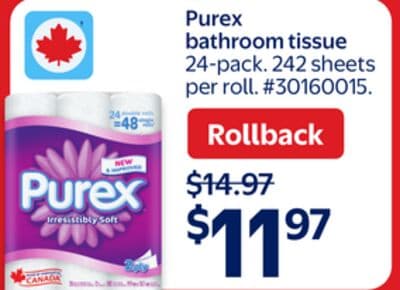 Purex bathroom tissue