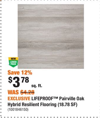 EXCLUSIVE LIFEPROOF™ Pairville Oak Hybrid Resilient Flooring (18.78 SF)