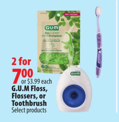 G. U. M Floss, Flossers, or Toothbrush
