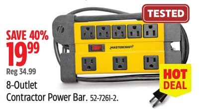 Mastercraft 8-Outlet Contractor Power Bar