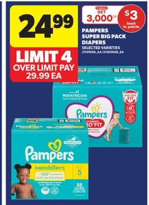 PAMPERS SUPER BIG PACK DIAPERS