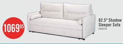 Shadow 82.5" Linen-Look Fabric Sleeper Sofa with Storage and Two Armrest Pillows - Grey