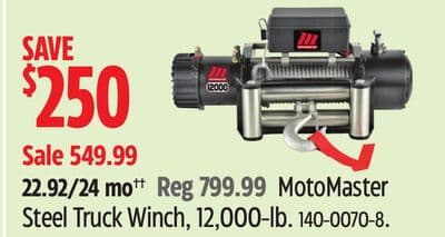MotoMaster Steel Truck Winch, 12,000-lb.