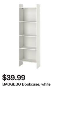 BAGGEBO Bookcase, white