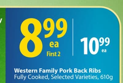 Western Family Pork Back Ribs