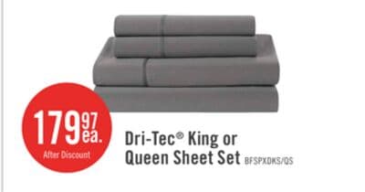 BEDGEAR Dri-Tec® 4-Piece King Sheet Set - Grey