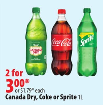Canada Dry, Coke or Sprite
