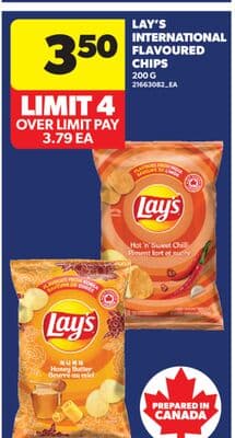 LAY'S INTERNATIONAL FLAVOURED CHIPS, 200 G