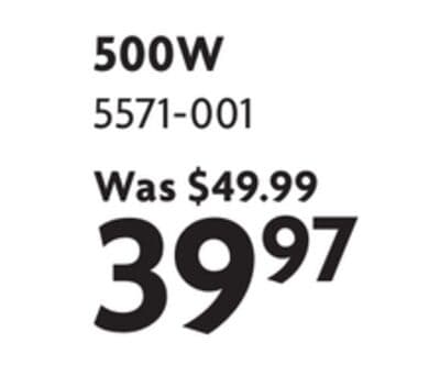 500W 240V Convection Baseboard Heater