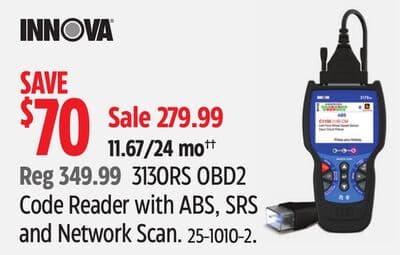 Innova 3130RS OBD2 Code Reader with ABS, SRS and Network Scan