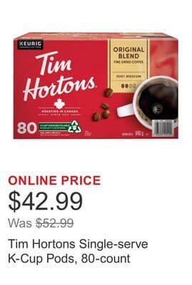 Tim Hortons Single-serve K-Cup Pods, 80-count