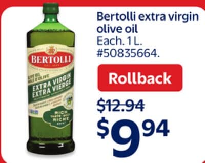Bertolli extra virgin olive oil