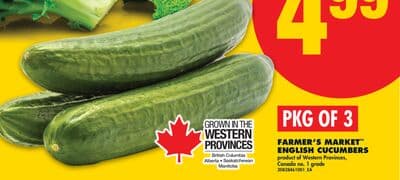 FARMER'S MARKET™ ENGLISH CUCUMBERS, PKG OF 3
