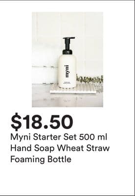 Myni Starter Set 500 ml Hand Soap Wheat Straw Foaming Bottle