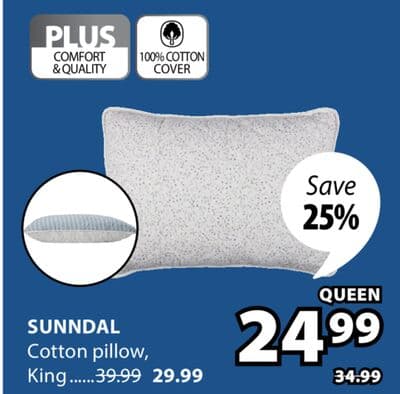 SUNNDAL Cotton pillow