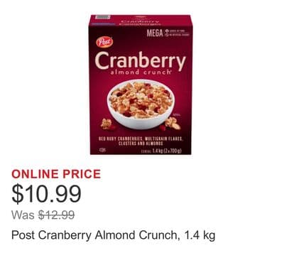 Post Cranberry Almond Crunch, 1.4 kg