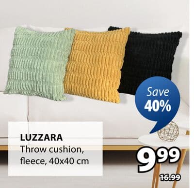 LUZZARA Throw cushion, fleece,