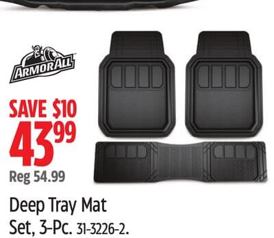 Armor All Deep Tray Mat Set, 3-Pc