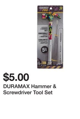 DURAMAX Hammer & Screwdriver Tool Set