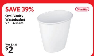 Oval Vanity Wastebasket