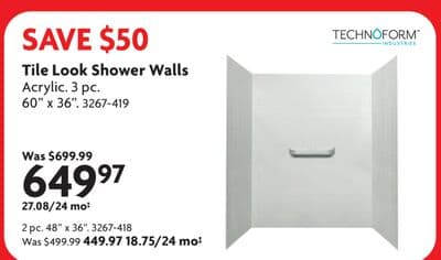 Tile Look Shower Walls
