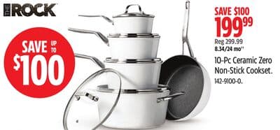 Heritage The Rock 10-Pc Ceramic Zero Non-Stick Cookset.