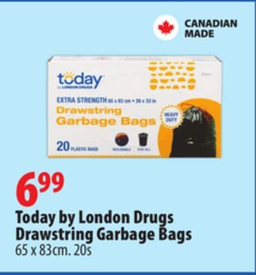 Today by London Drugs Drawstring Garbage Bags