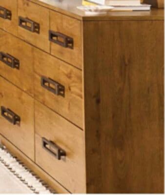 Scott Living Henri Bedroom 7-Drawer Dresser, 64"W x 34"H, Wood - Brown