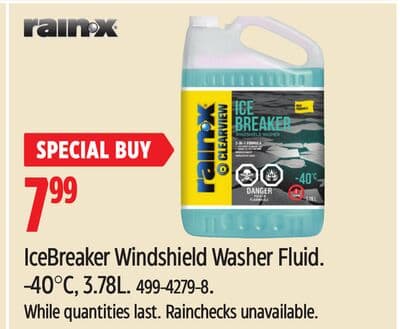 Rainx IceBreaker Windshield Washer Fluid