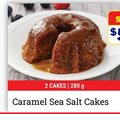 Caramel Sea Salt Cakes