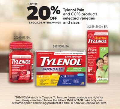 TYLENOL PAIN AND CCFS PRODUCTS